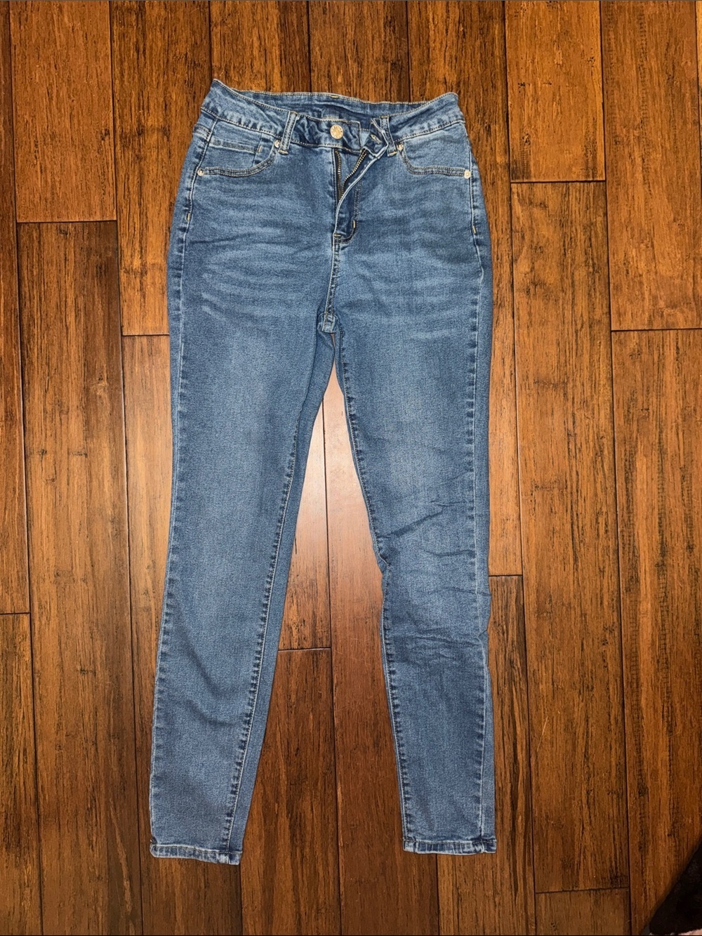 High Rise Skinny Jeans Medium Wash Size Small